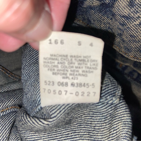 Vintage Levis Denim Trucker Jacket Mens Medium Blue Jean Distressed USA Made - Picture 15 of 16